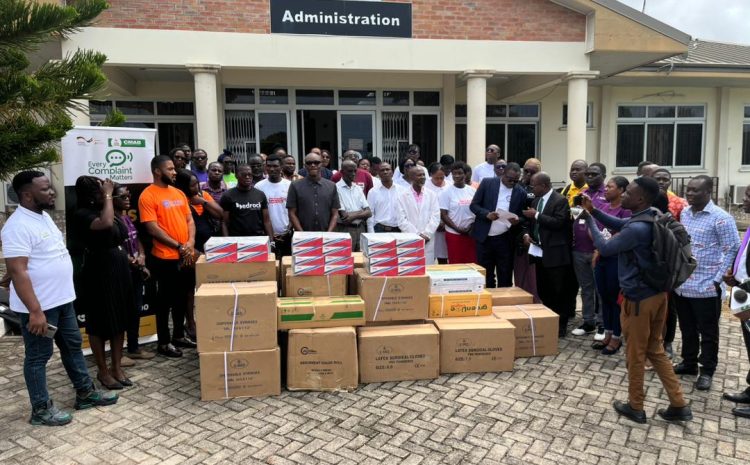  Priority Insurance through Ghana Insurers Association makes donation to road crash victims at Trauma and Specialist Hospital, Winneba